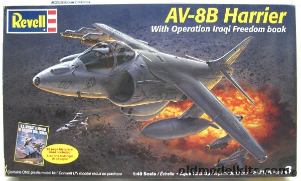 Revell 1/48 AV-8B or AV-8B II Night Attack Harrier - with Resin Nose Conversion- US Marines VMA-311 'Tomcats' MCAS Yuma Arizona / VMA-211 Avengers, 85-6878 plastic model kit